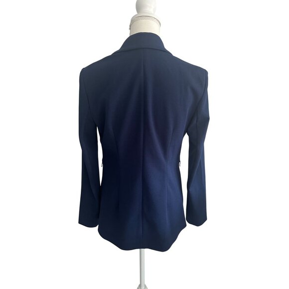 WHITE HOUSE BLACK MARKET Navy Blue Buttoned Jacket Blazer Size 2 - Picture 7 of 7